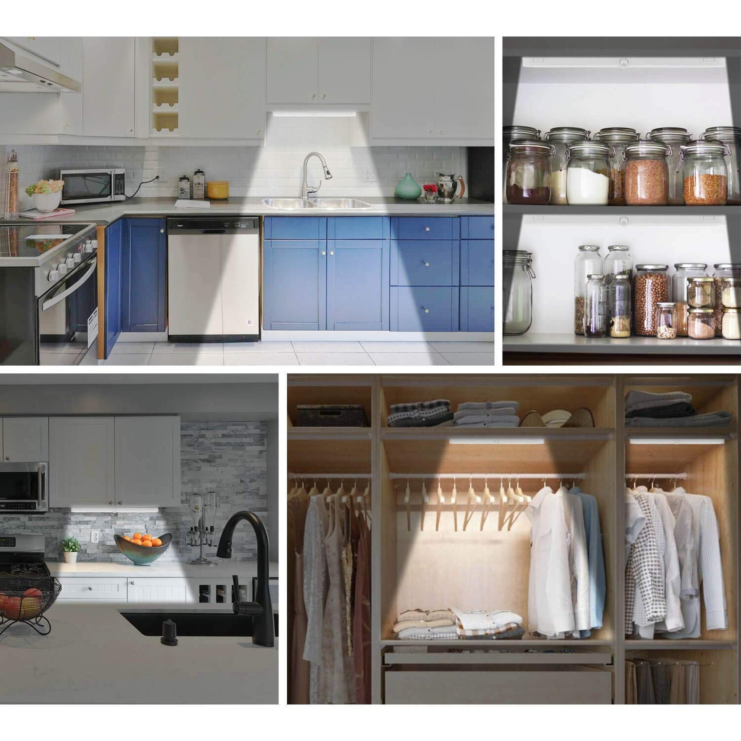 Bls T01L Led Closet Light - Wireless Motion Sensor, 20 Super Bright Leds, Battery Powered, White, Adjustable Light Beam