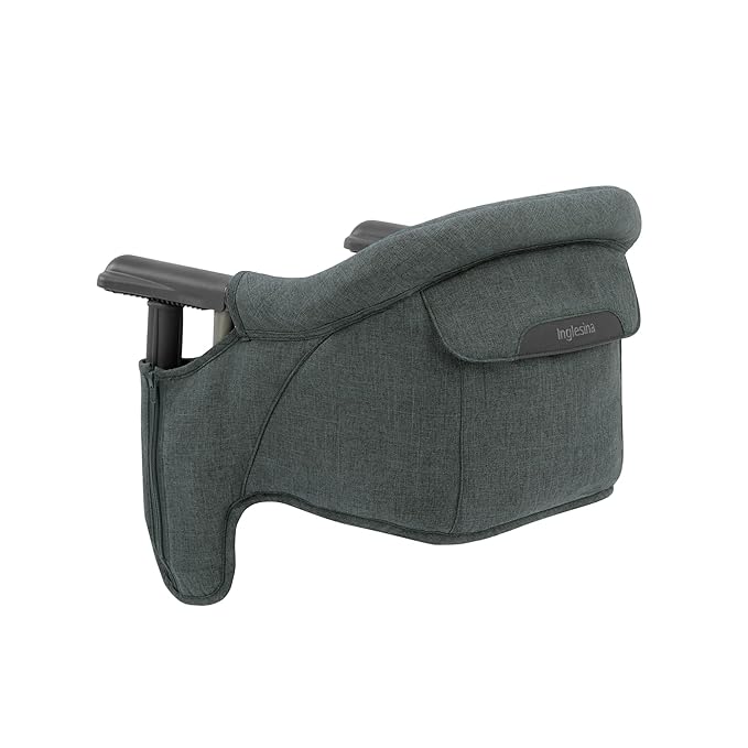 Inglesina Fast Table Chair, Charcoal Gray Melange - Portable Baby High Chair - for Babies & Toddlers up to 37 lbs - Fits Tables 0.8'' to 3.5'' Thick - Compact & Easy to Use - Travel Bag Included