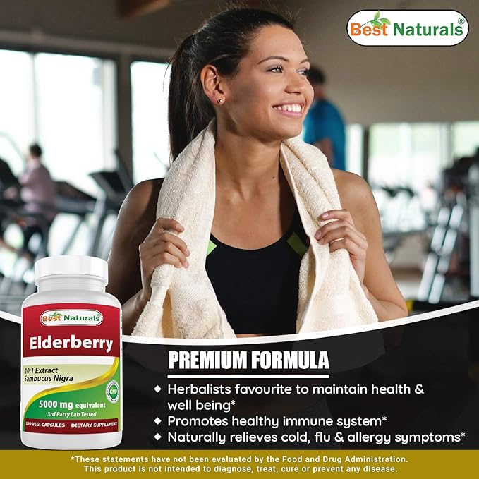 Best Naturals Elderberry 5000mg & Vitamin C 1000 mg