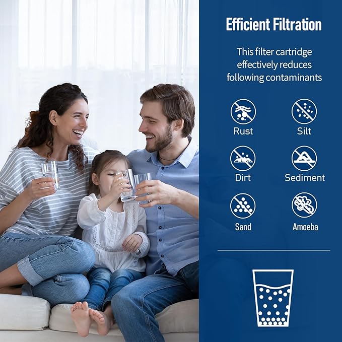 AP810-2 Large Capacity Whole House Replacement Water Filter Drop-in Cartridge, Use with AP802 Systems, 20 X 4.5 Inches (2 Pack)