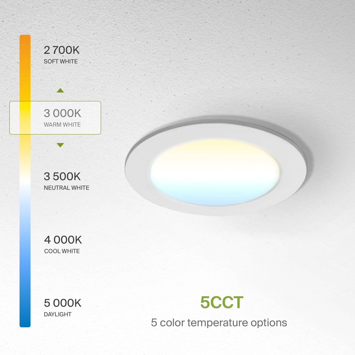 Asd 6 Pack Led Recessed Lighting 4 Inch 12W  5 Cct 2700K-5000K Cri90+  Ic Rated Ultra Thin Dimmable Ceiling Lights With J Box  Canless Wafer Downlight  Round Slim Panel Light  Energy Star Etl  White