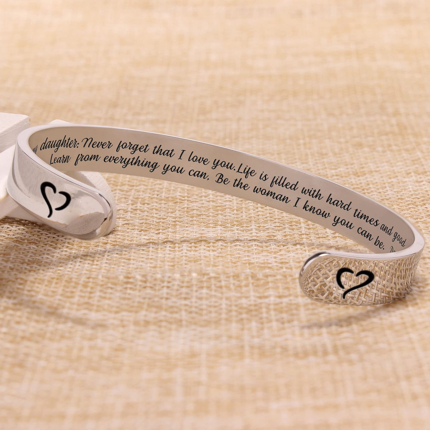 Btysun Inspirational Bracelet for Teens: Encouragement Gifts from Dad or Stepdad for Daughter's Birthday, Graduation 2023