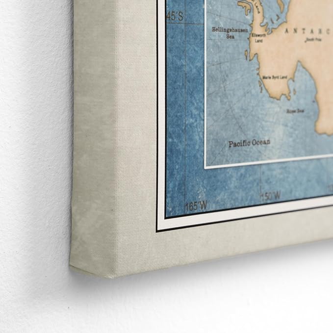 Canvas World Map with Cork Pin Board - English Lettering - Decorative Wall Decoration for All Rooms - Canvas Pictures with World Map Motif (90x60 cm, Pattern 15)