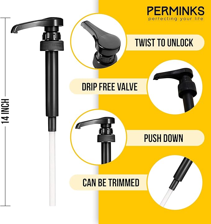 Syrup Pump Compatible with Torani and Davinci Bottles (25.4 oz-750ml (Black)