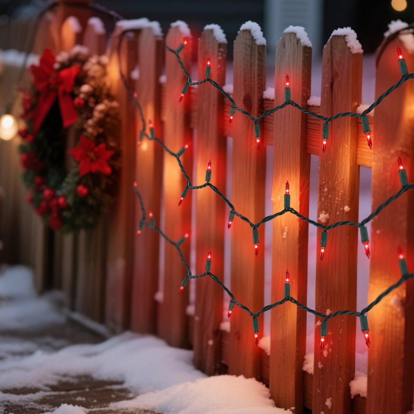 Watereem Red Christmas String Lights  100 Count  Incandescent Mini Christmas Lights  Connectable Xmas Tree Light For Indoor Outdoor Garland Birthday Holiday Wedding Festival Party
