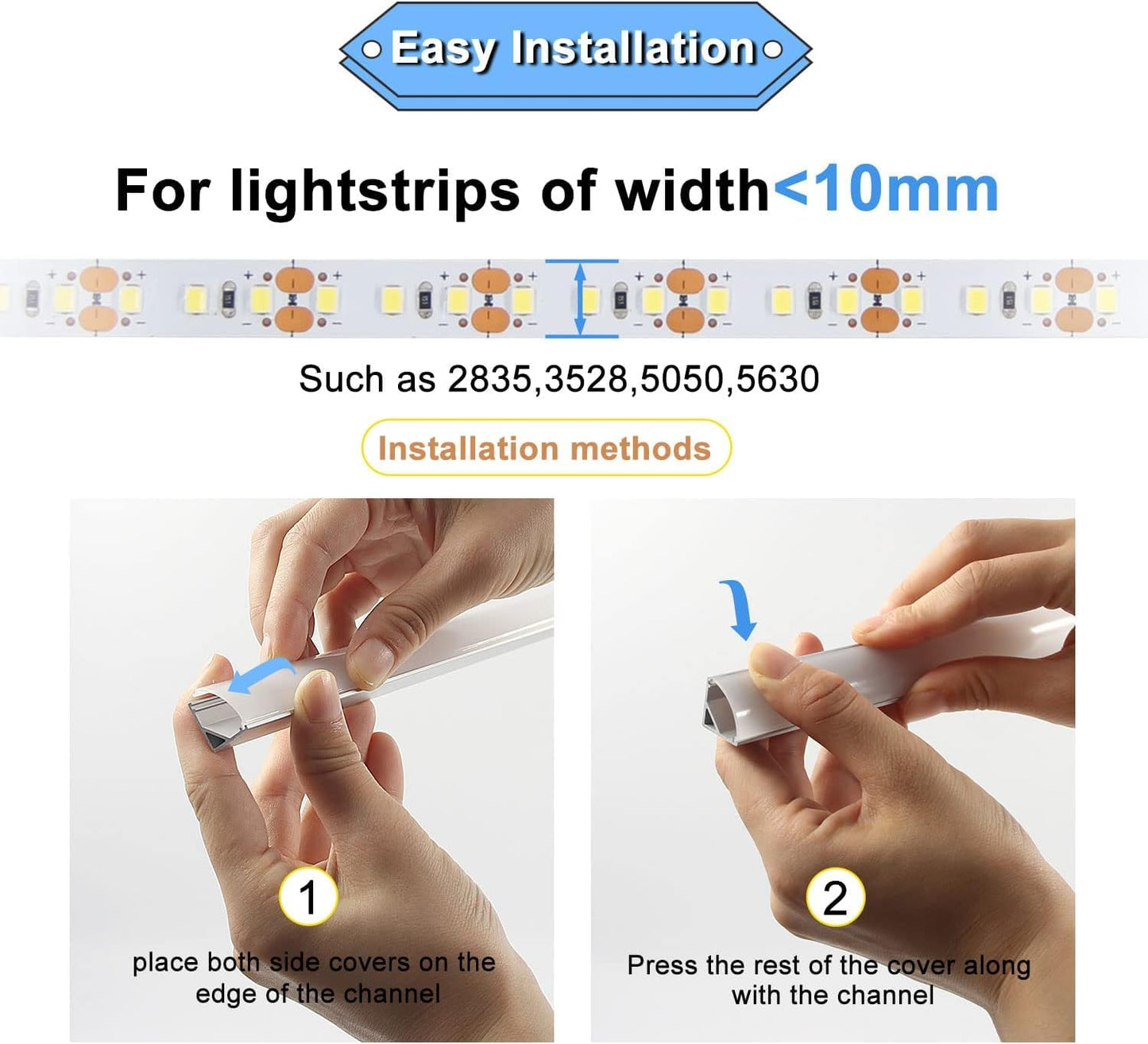 VST 20Pack 1 ft LED Aluminum Channel with Milky White Cover V Shape 16x16mm, Led Strip Light Track with End Caps and Mounting Clips Accessories for Living Room, Kitchen