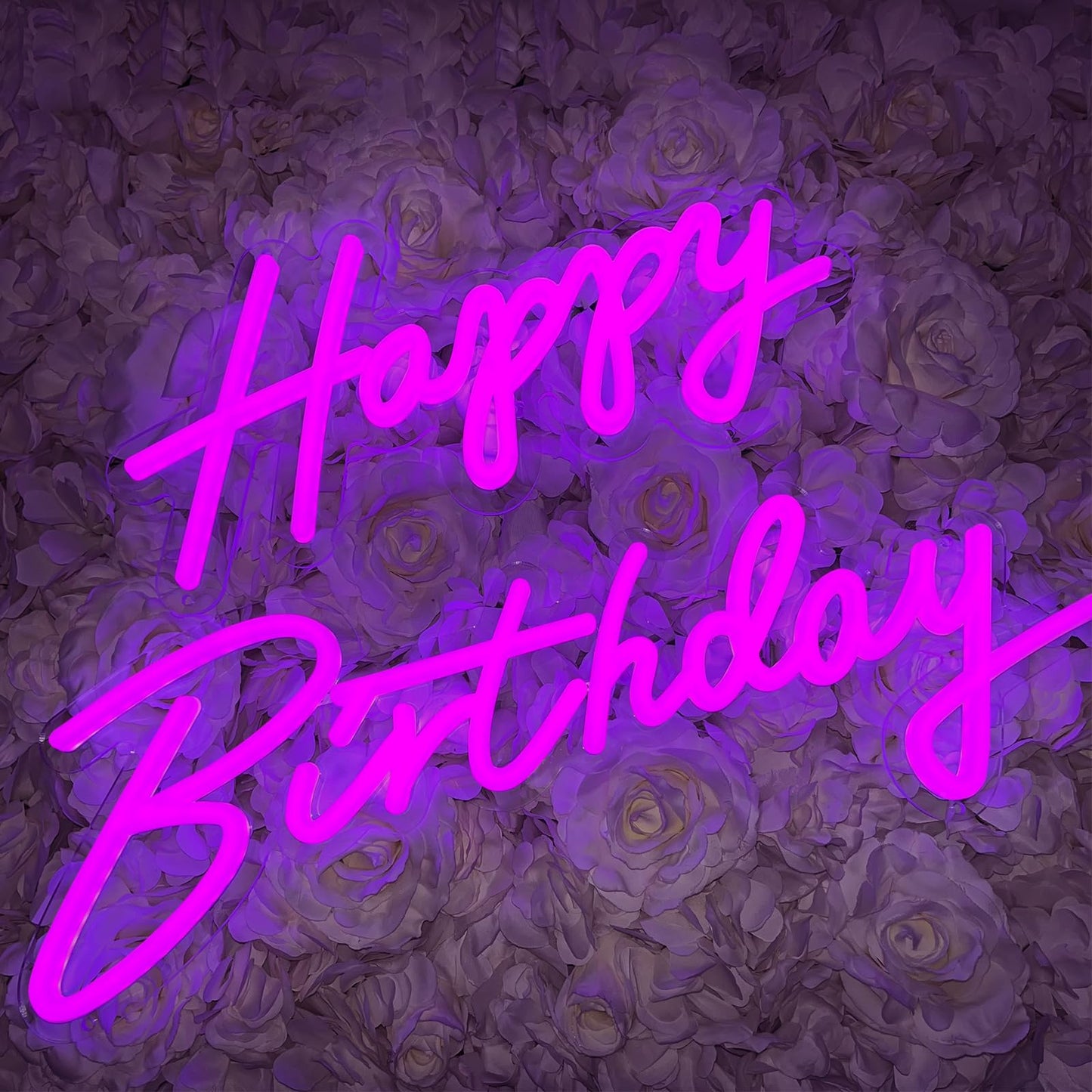divatla Happy Birthday Neon Sign - 23inx8in, Multi-Color, LED with Remote, App Control, Model HBHC-01