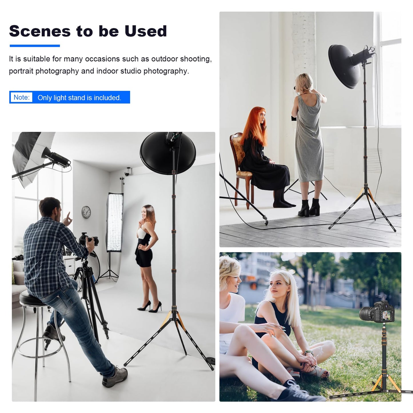 Carbon Fiber Extendable Travel Light Stand 7.2ft / 2.2m Sturdy Light Weight Portable Tripod Light Stand with Carry Bag for Photography Studio Outdoor Shooting Speedlight Flash Reflector Ring Light