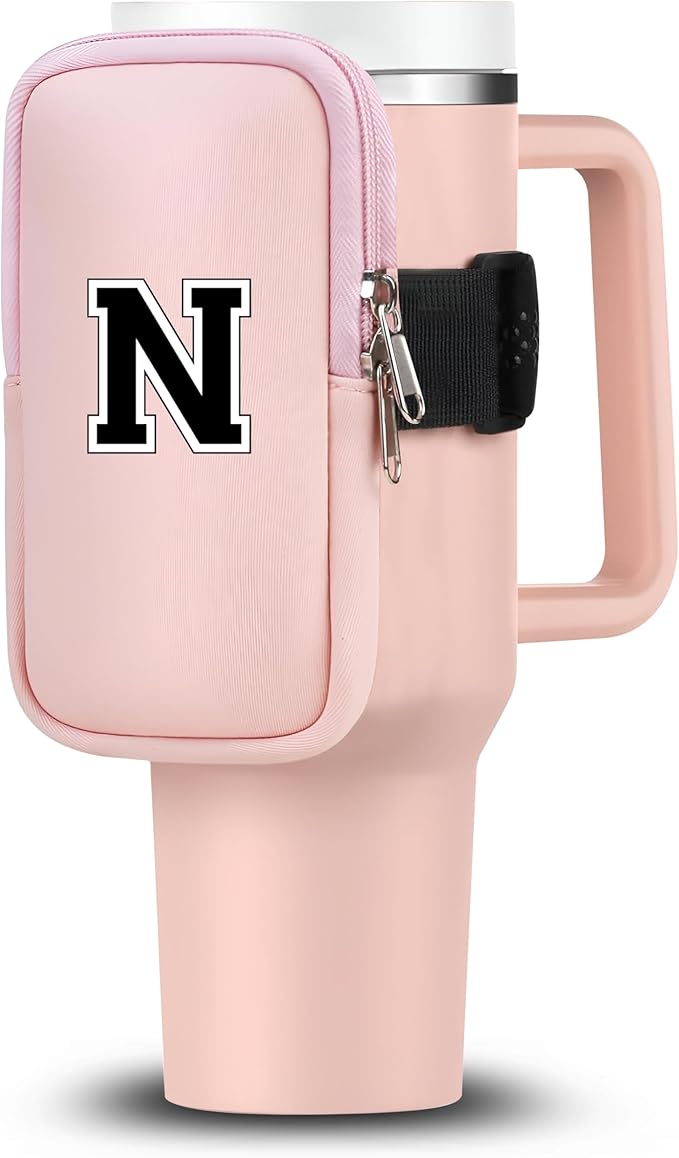Mini Water Bottle Pouch for Stanley-Tumbler pouch with Zipper Pocket, Stanley pouch, Insulated Mug pouch, Tumbler carry holder pouch, Travel mug pouch | Waterproof