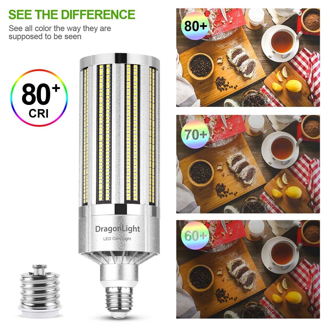 Dragonlight 120W Commercial Grade Corn Led Light Bulb Fanless (400 Watt Metal Halide/Hid/Hps Replacement) E26/E39 Large Mogul Base Led Lamp 3000K Warm White 14 400Lm For High Bay Area Lighting