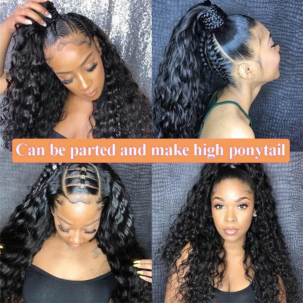 UPIGUILK HD 360 Lace Front Wigs Human Hair Pre Plucked Full Lace Wigs For Black Women Human Hair Frontal Wig Human Hair 180 Dens