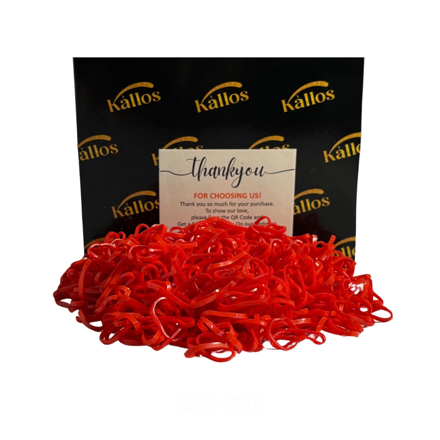 500 Pack Red Rubber Bands for Hair - Durable, No-Damage Elastic Hair Ties for Babies, Toddlers, Kids & Adults | Non-Slip, Multi-