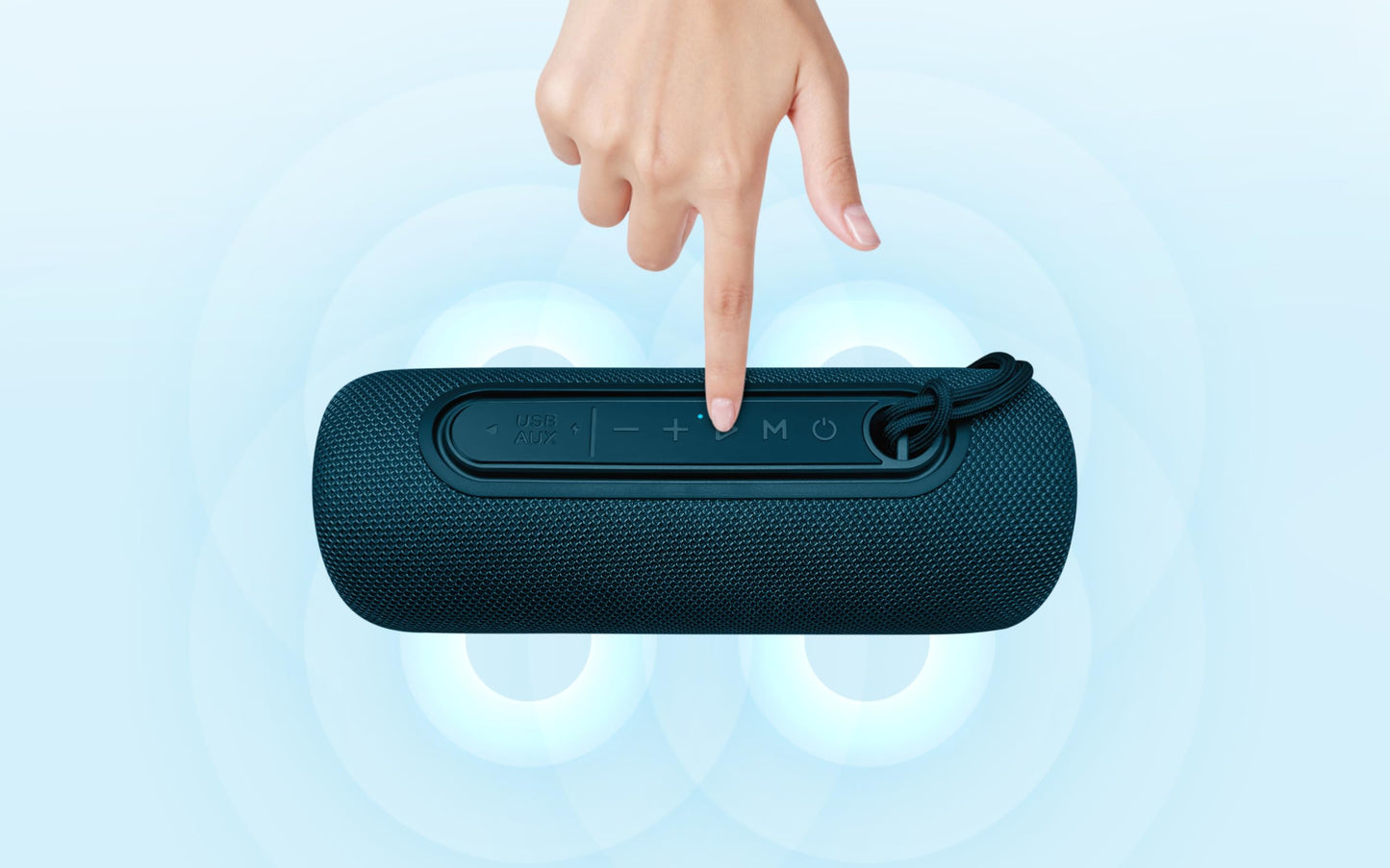 Fisher Portable Bluetooth Speaker IPX5 Waterproof Speaker, 14W PEAK Power Bluetooth Stereo, 8H Playtime, LED Lights, TWS, BT 5.3, Built-in Mic, Hands Free Calling, Wireless Electronics, Home & Outdoor