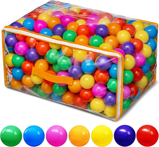 Vanland Ball Pit Balls for Baby and Toddler Phthalate Free BPA Free Crush Proof Plastic - Multicolored Pit Balls in Reusab...