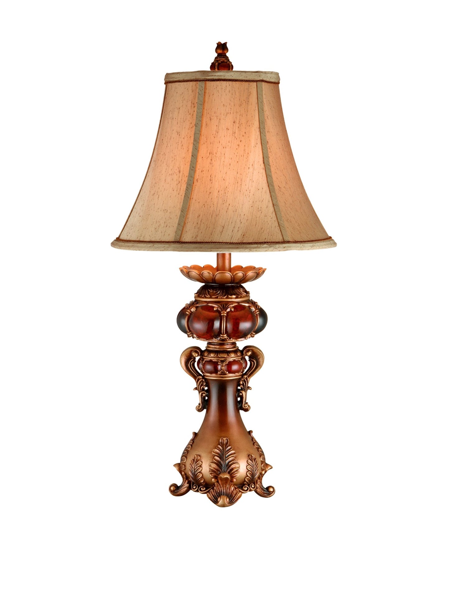 Ore International K-4193T Table Lamp, 31in H, Gold & Reddish Brown, Resin Material, Stylish Home Lighting