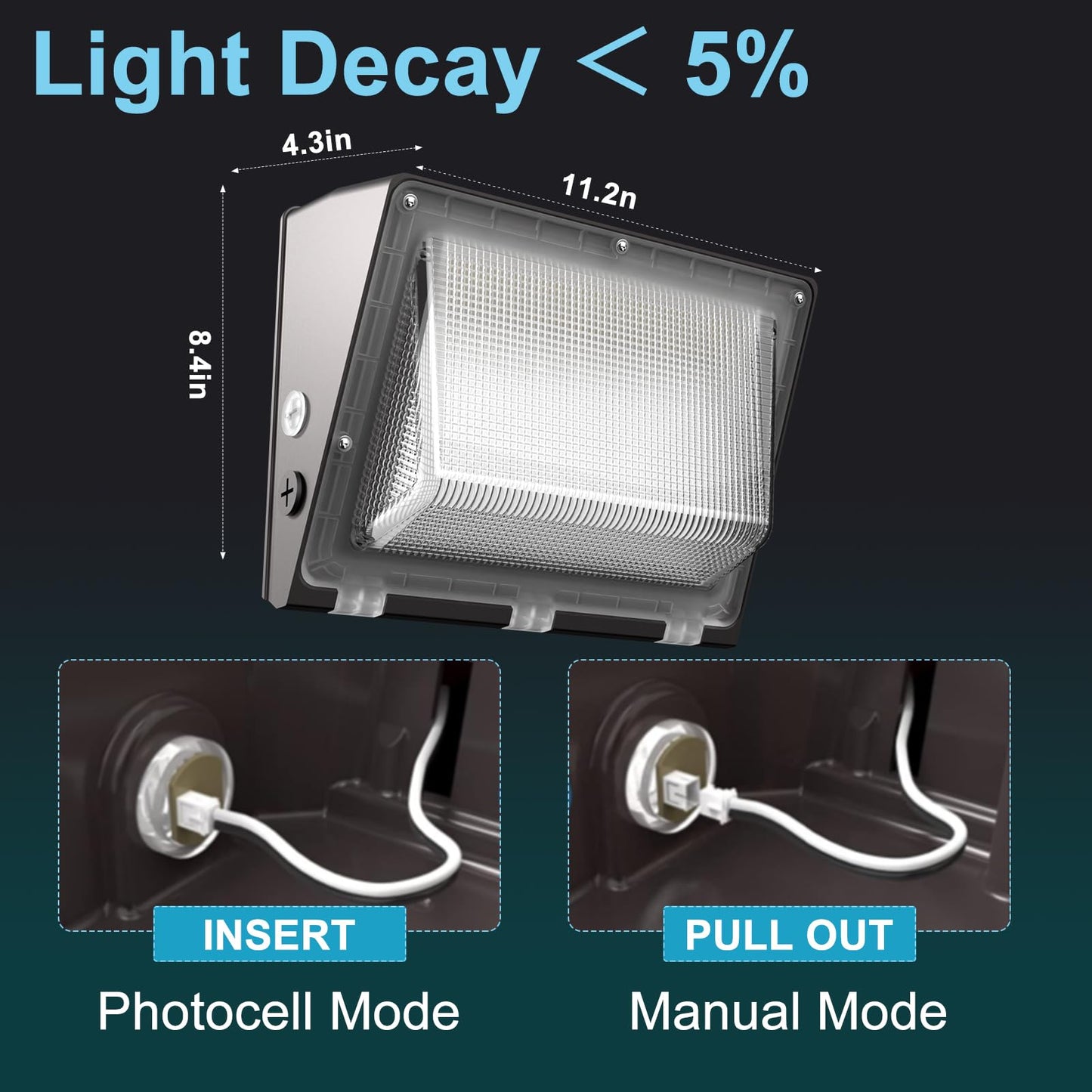 Lightdot 4Pack 150W Led Wall Pack Lights  100-277V Dusk To Dawn With Photocell | 22500Lm(150Lm/W) 5000K Ip65 Outdoor Exterior Lighting Fixture  Energy Saving|5-Yrs Warranty  Etl(Height:10~20Ft)