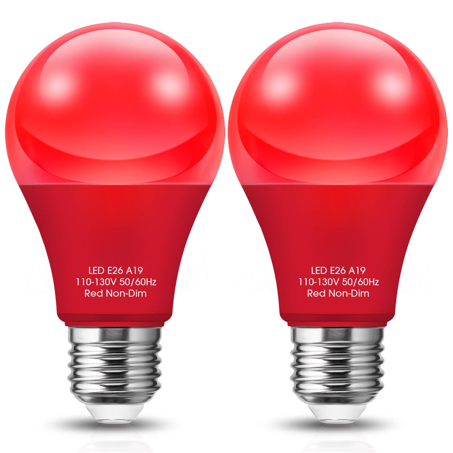 Doresshop Red Liight Bulbs  A19 Led Christmas Light Bulbs  9W (60 Watt Equivalent) E26 Light Bulbs 720Lm Red Bulbs Outdoor For Halloween Christmas Lighting  Porch  Non-Dimmable  2 Pack