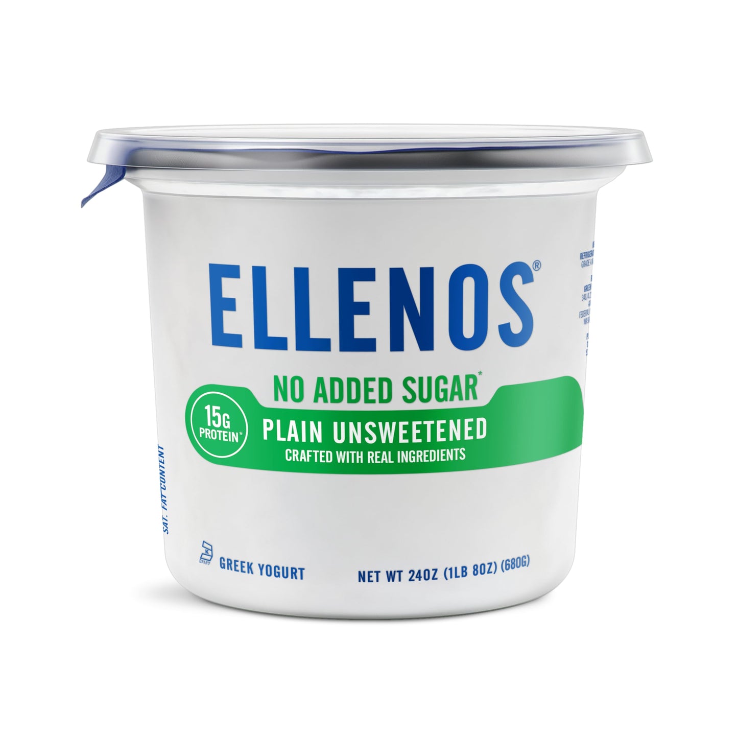 Ellenos Yogurt, Plain Unsweetened, 24 Oz