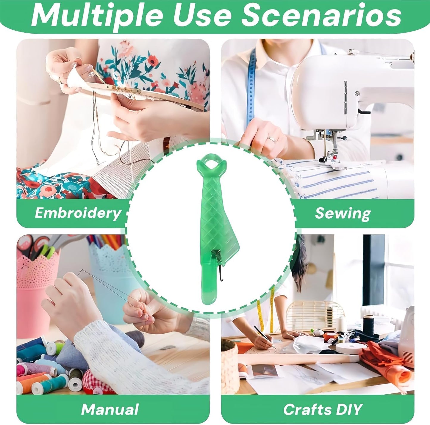 40Pcs Fish Mouth Sewing Machine Needle Threader,2025 New Upgraded Automatic Sewing Needle Threader,Fish Type Needle Threader,Quick Sewing Machine Loop Easy Selfthread Needle Threaders Tool