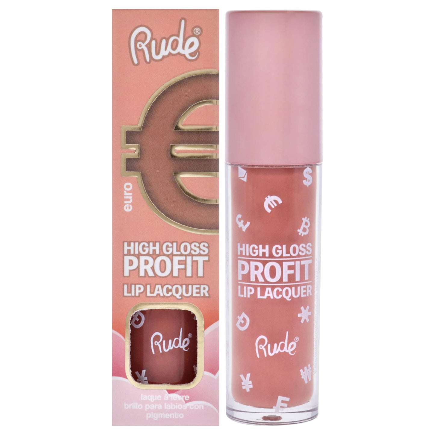 Rude Cosmetics High Gloss Profit Lip Lacquer - Euro Lip Gloss Women 0.141 oz