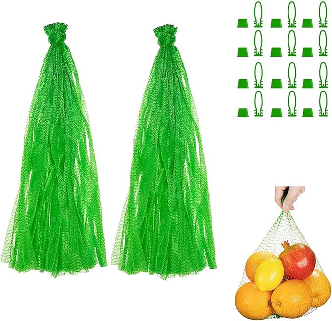 100pcs Seafood Boiling Bags with Loop-Style Closures, Plastic Reusable Reusable Nylon Mesh net, Mesh Produce Bags, Mesh Onion Bags, Fruit and Vegetable Produce Bag