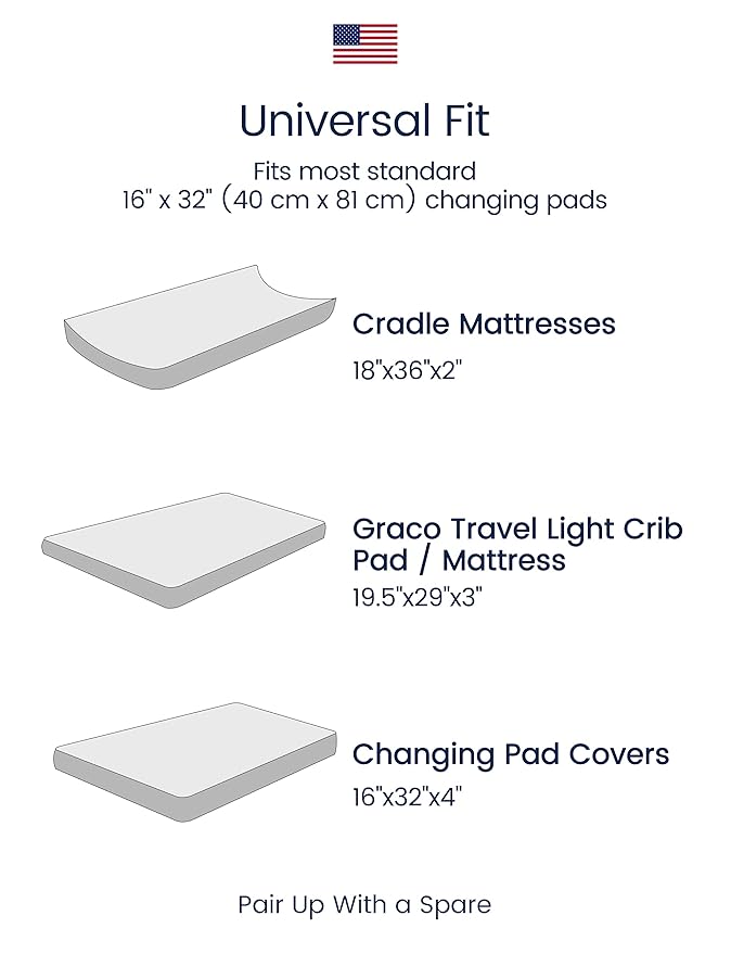 TotAha Premium Stretchy Changing Pad Cover for Baby Girl Boy, Hypoallergenic, Buttery Soft, Silky Comfort, Diaper Changing Table Cover Pad Sheets Fitted 16 x 32, 2-Pack Halloween Pumpkin