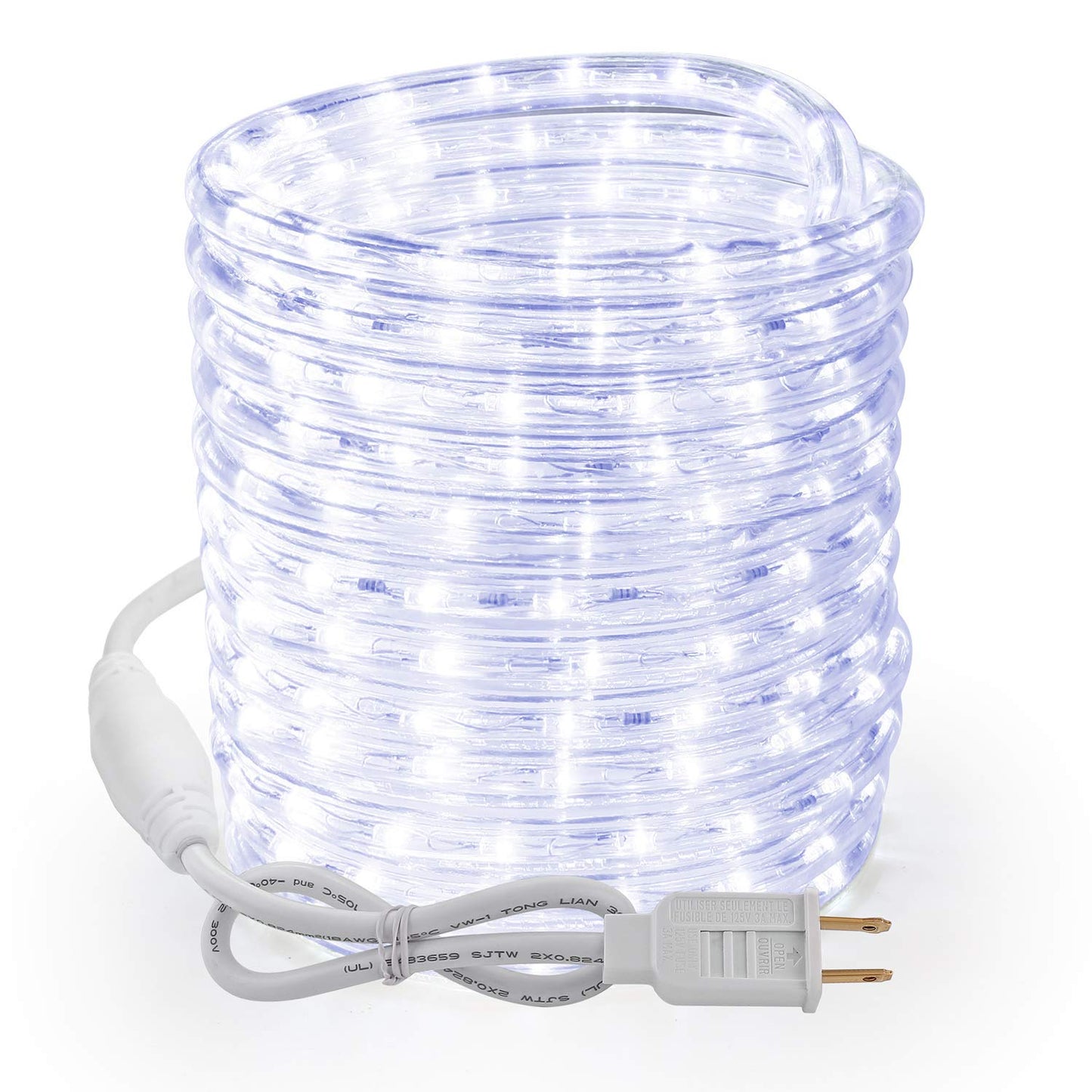 Brizled 51Ft Cool White Led Rope Lights, Waterproof Indoor Outdoor Tube Lights For Holiday Decor