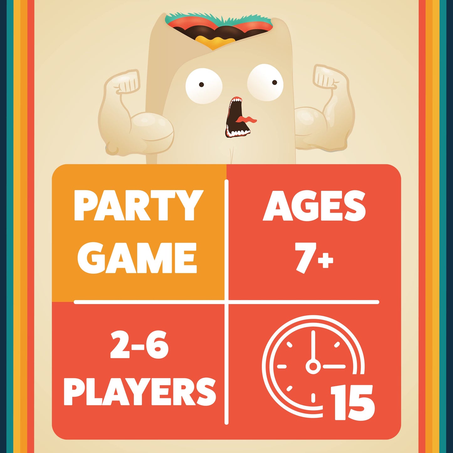 Exploding Kittens Throw Throw Burrito 2-6 Players - Ages 7+ - 15 Minutes to Play - Dodgeball Card Game - Party Game, Family Game Night, Kid and Adult Card Game