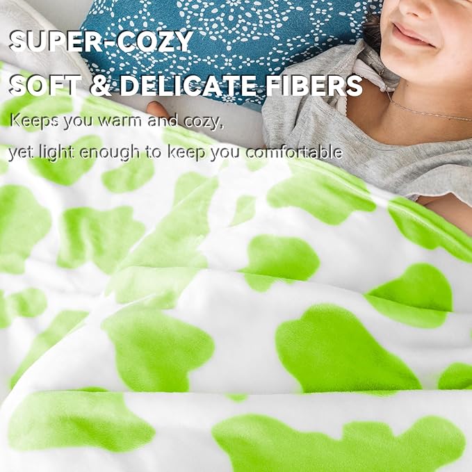 King Size Fleece Blanket Lime Green - Soft Warm Cozy Lightweight Fuzzy Throw for Bed, Couch, Sofa, Home Decor - Gifts for Adults Birthday Christmas 90"x108"