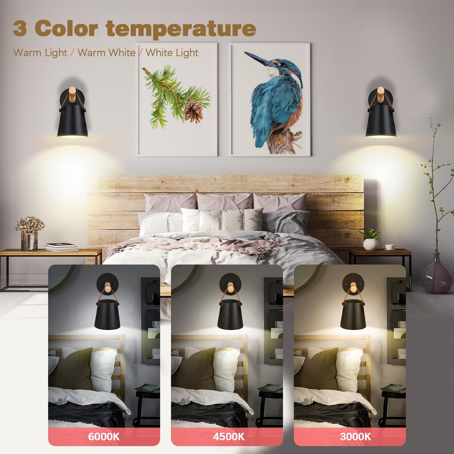 Troconce Battery Operated Wall Sconces Set Of Two  Dimmable Battery Powered Wall Sconces Lamp  Black Cordless Wall Sconce With Remote Control  Indoor Wireless Wall Mounted Lamp For Bedroom Living Room
