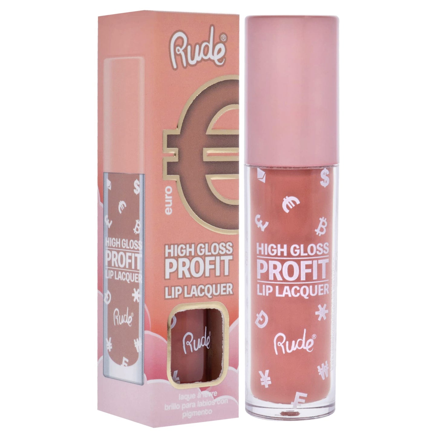 Rude Cosmetics High Gloss Profit Lip Lacquer - Euro Lip Gloss Women 0.141 oz