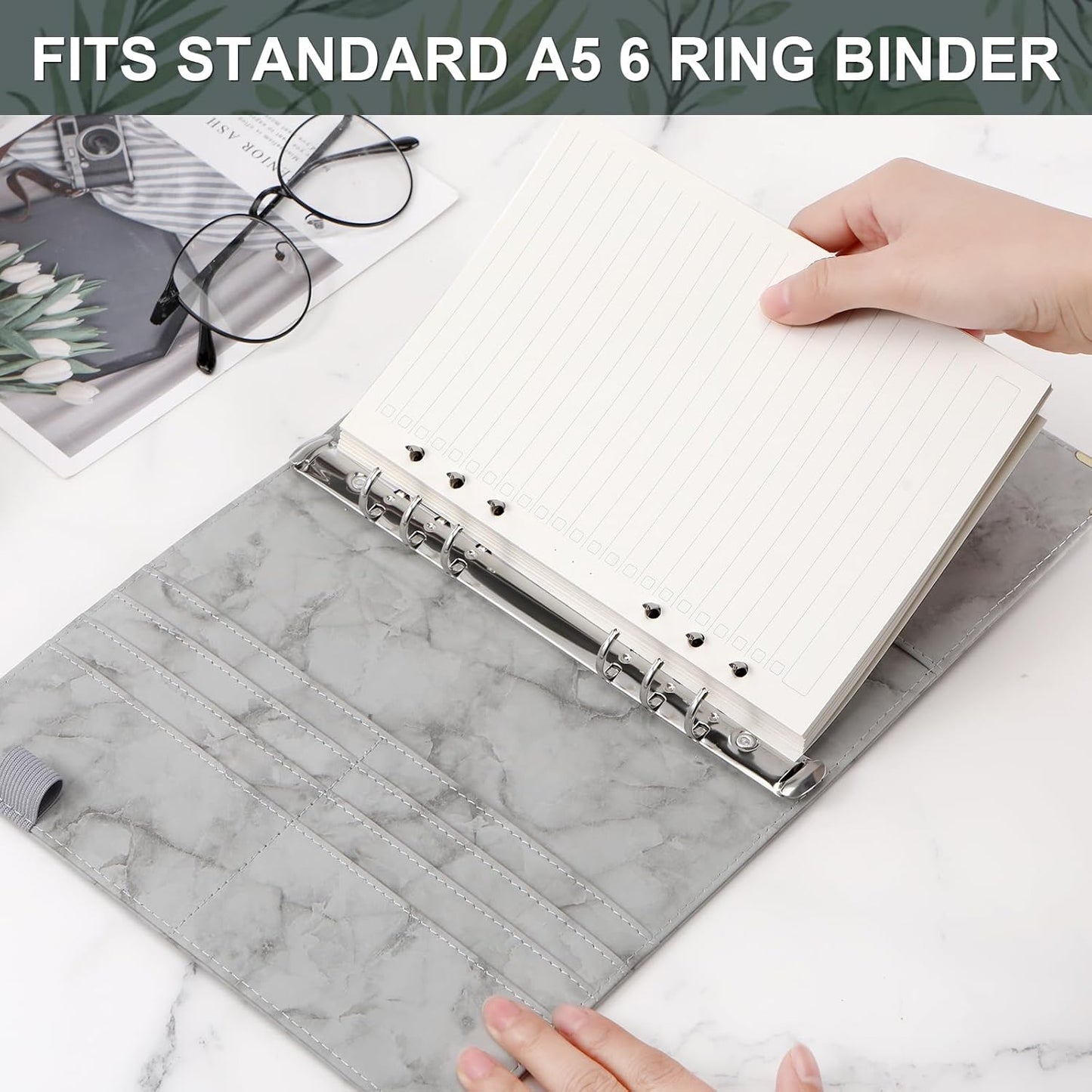Toplive A5 Filler Paper To Do List, 6 Ring Planner Binder Inserts 160 Sheets，Daily Checklist Loose Leaf Refill Papers for Notebook & Budget Binder
