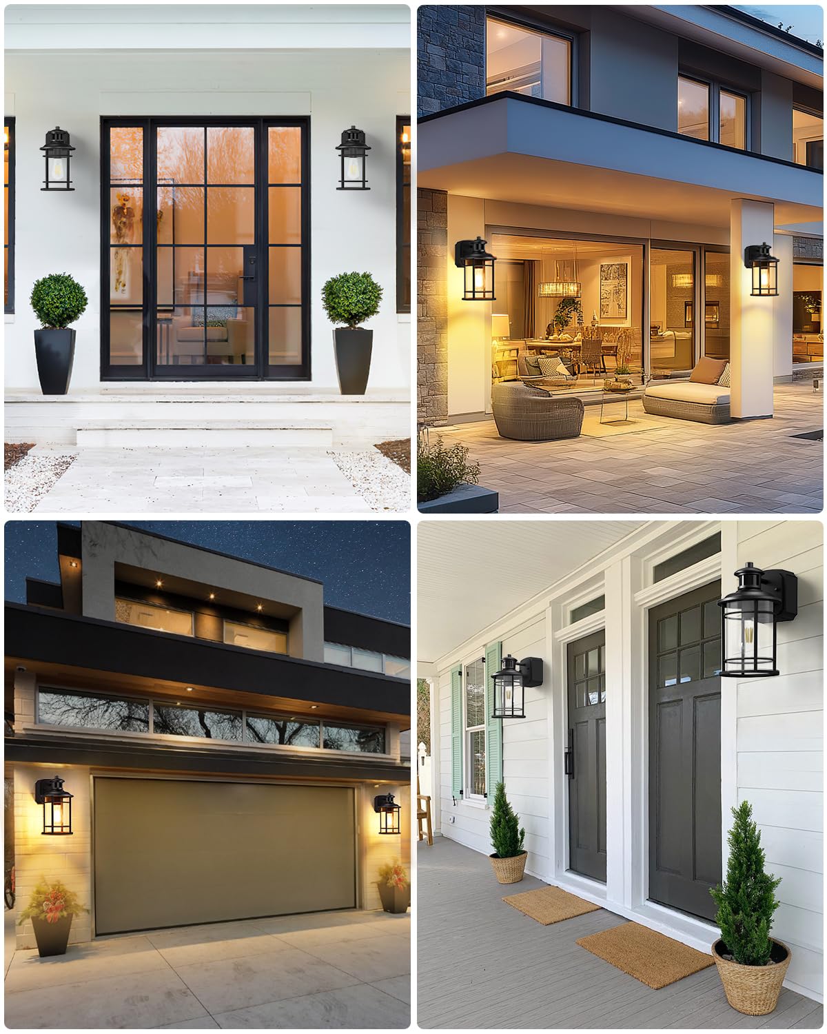 Porch Lights With Gfci Outlet  Dusk To Dawn Motion Sensor Outdoor Lights  3 Lighting Modes Waterproof Anti-Rust Alunmium Outside Porch Wall Light  Exterior Light Fixture For House Garage Front Door