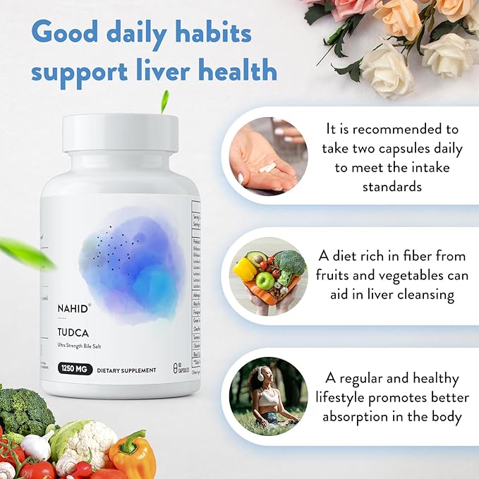 Nahid Liver Support Supplement, 120 Billion CFUs Probiotics, for Men and Women, Liver Detox and Renewal, Optimal Wellness, Gluten-Free, Dairy-Free, Vegan, Non-GMO, 60 Capsules