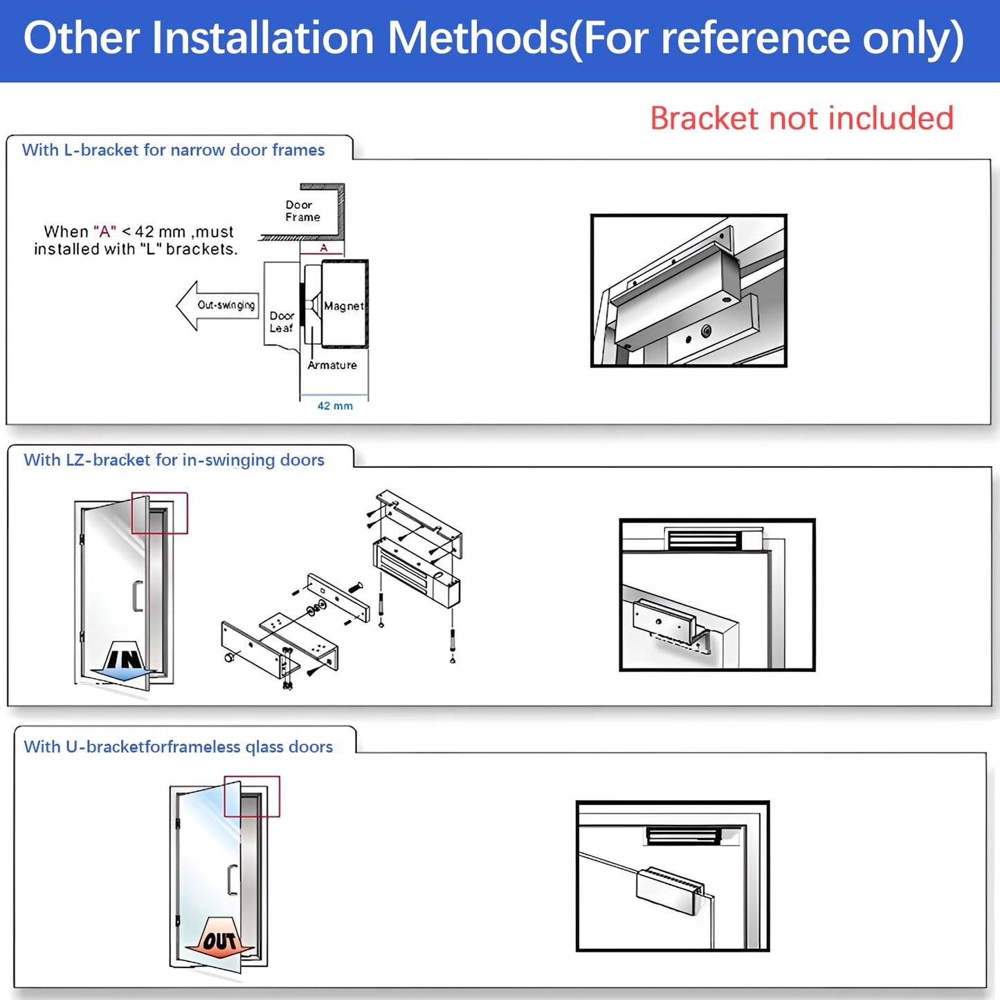 Upgrade Electric Magnetic Lock for Door 600lb Electromagnetic Door Lock Kit Access Control System, 2 Remote Control, Built-in Door Buzzer Entry System