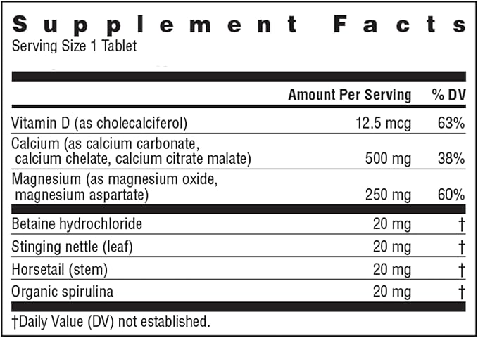 Rainbow Light Calcium With Magnesium and Vitamin D3 Tablets, Dietary Supplement Provides Bone Health and Teeth Support, With Calcium, Magnesium and Vitamin D, Vegetarian and Gluten Free, 180 Count