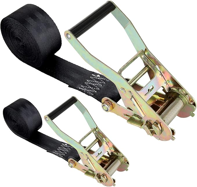 2 Pack 2 Inch Endless Ratchet Strap Heavy Duty 20ft Tie Down Straps Ratchet, 8000 LBS Break Strength, Cargo Ratchet Straps...