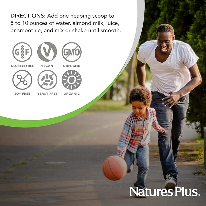 Natures Plus VPM Protein, Unflavored - 1.16 lbs - with Quinoa, Pea & Coconut Protein - Organic, Vegan, Soy & Gluten Free - 15 Servings