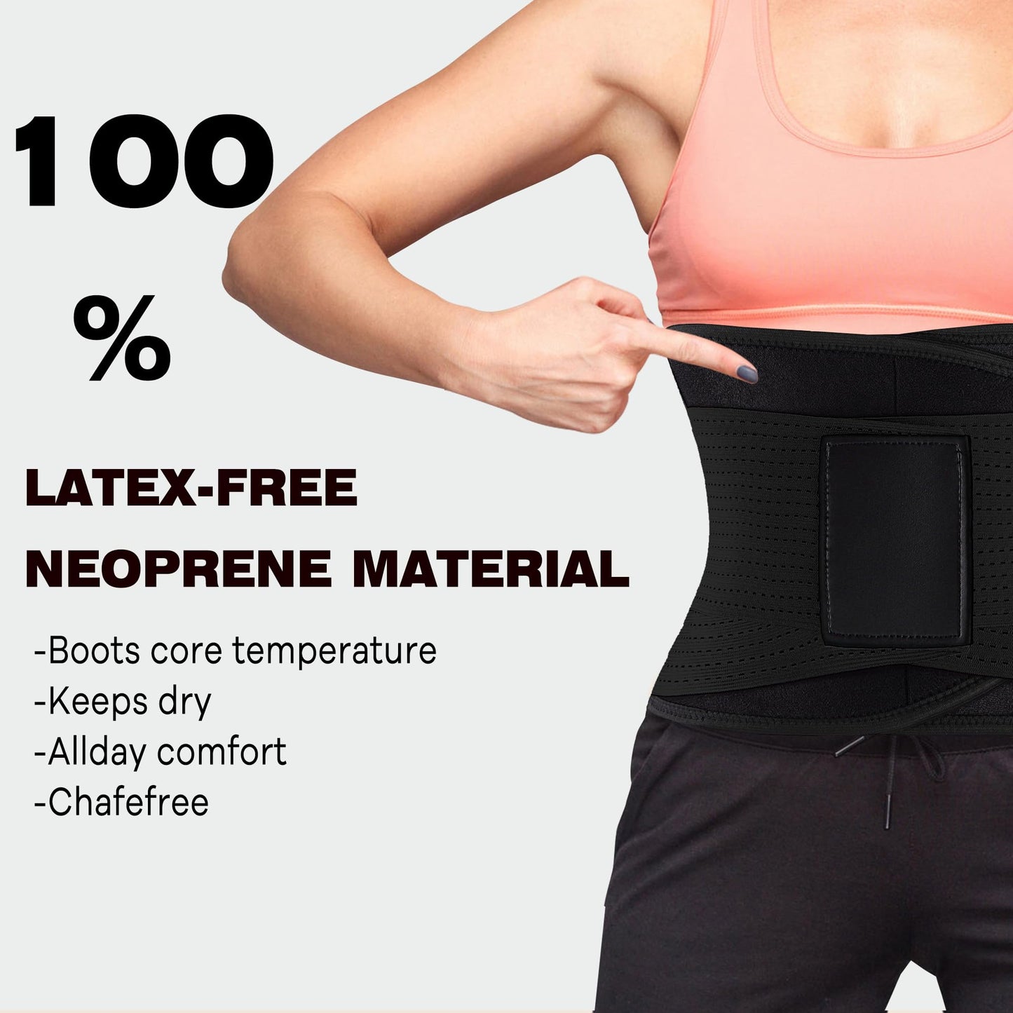 VENUZOR Waist Trainer Belt for Women - Waist Cincher Trimmer - Slimming Body Shaper Belt - Sport Girdle Belt (UP Graded)(Black,Medium)