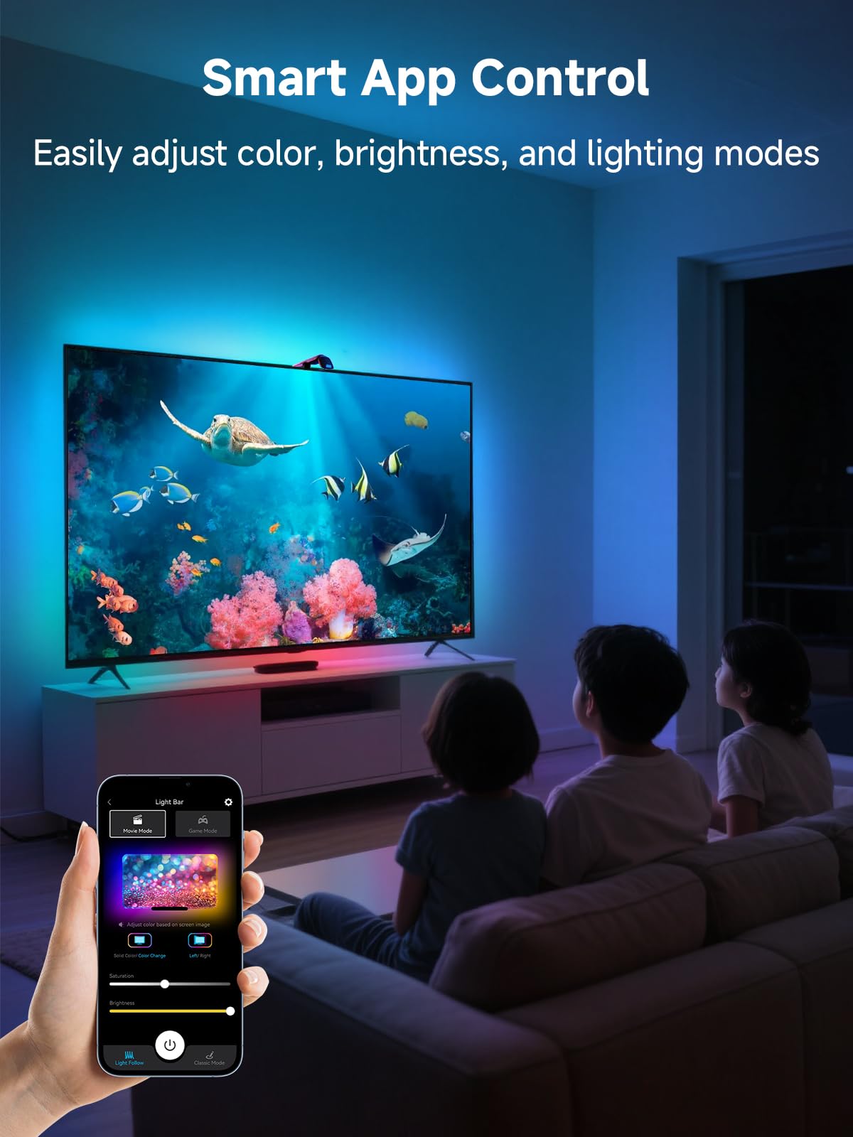 KANTUTOE TV LED Backlight with Camera, 13.7ft LED Lights for 45-65 Inch TVs & PC Monitors, Smart App Control TV Lights That Change with TV, Music Sync Strip Lighting for Gaming, Home Decor
