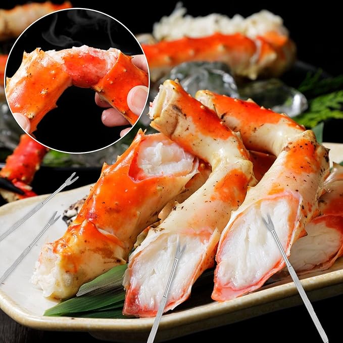 Zhehao Lobster Crackers and Picks Set Seafood Party Dinner Supplies Stainless Steel Crab Leg Tool with Seafood Fork and Bag Heavy Duty Nut Cracker Set Opener Shellfish for Kitchen Restaurant(41 Pcs)