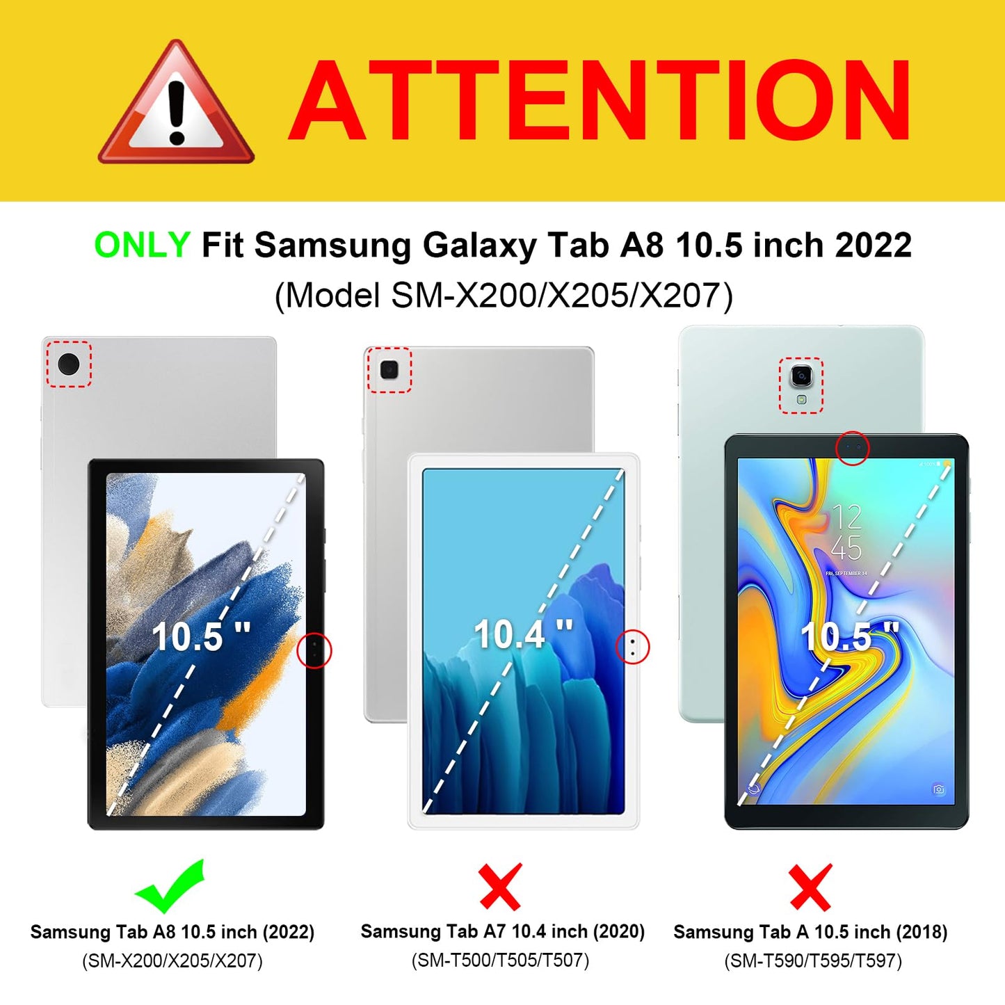 Fintie Keyboard Case For Samsung Galaxy Tab A8 10.5 Inch 2022 Model (Sm-X200/X205/X207), Slim Lightweight Stand Cover With Magne
