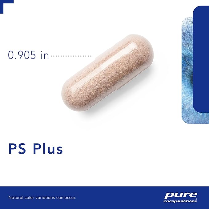 Pure Encapsulations PS Plus | Hypoallergenic Formula for Memory, Brain Processing and Overall Cognitive Function | 60 Capsules