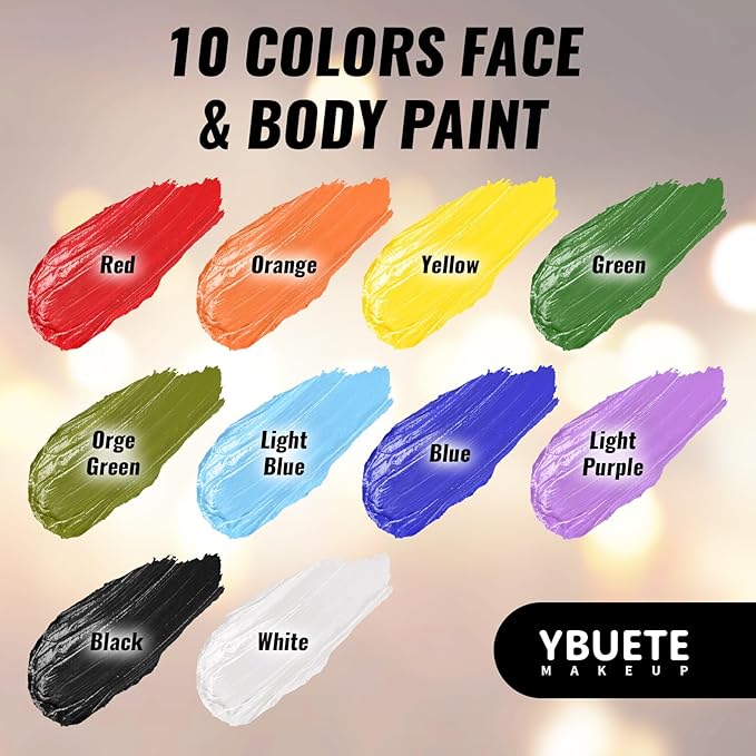 Orange Oil Based Face Body Paint Stick, Non-toxic Full-coverage Face Painting for Cosplay Costumes Halloween Tiger Pumpkin Cheetah Joker Makeup, Waterproof Cream Orange Body Paint for Adults