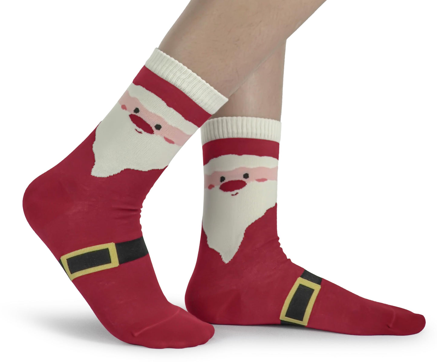 BenSorts Women's Cute Socks Christmas Fun Dress Socks Calf Crew Socks Gifts for Women Girls Mom 6 Pairs Size 5 6 7 8 9 10 11