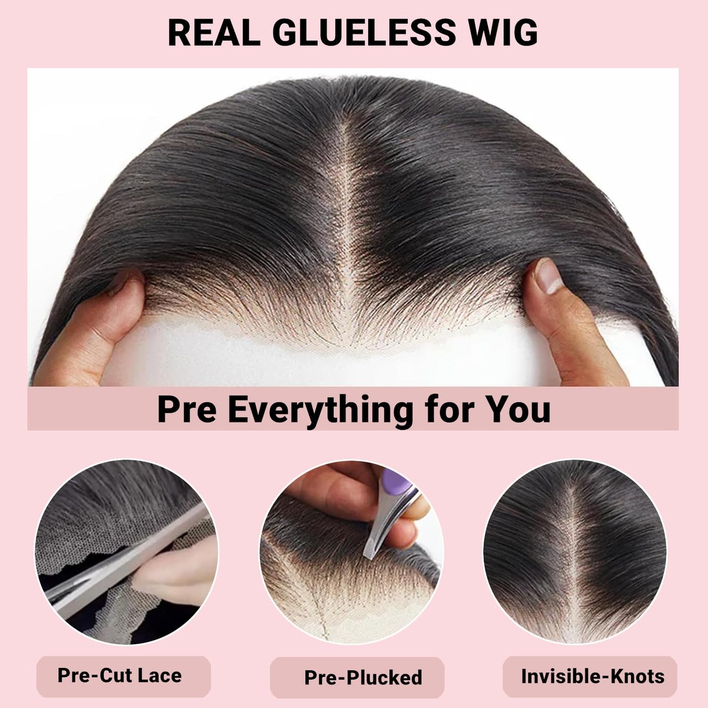 Short Bob Wig Human Hair Straight 8 inch Wear to Go 4x4 Lace Closure Bob Wigs Human Hair for Black Women Pre Plucked and Pre Cut