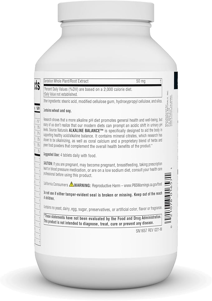 Source Naturals Alkaline Balance to Support PH Balance* - 240 Tablets