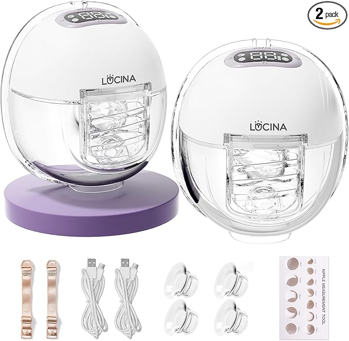 Breast Pump Hands Free, Wearable Breastfeeding Pump with 4 Modes & 9 Levels, Portable Electric Breast Pump, Strong Suctio...