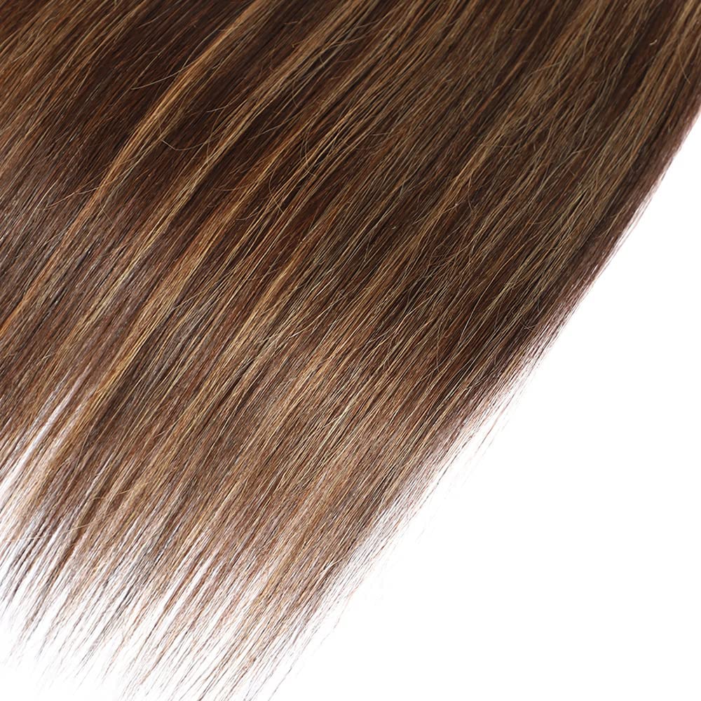 Lagalaga Bundles Human Hair 24 26 28 Inch Straight Wave Highlight Gold Brown P4/27 Human Hair Bundles Unprocessed Brazilian Virg