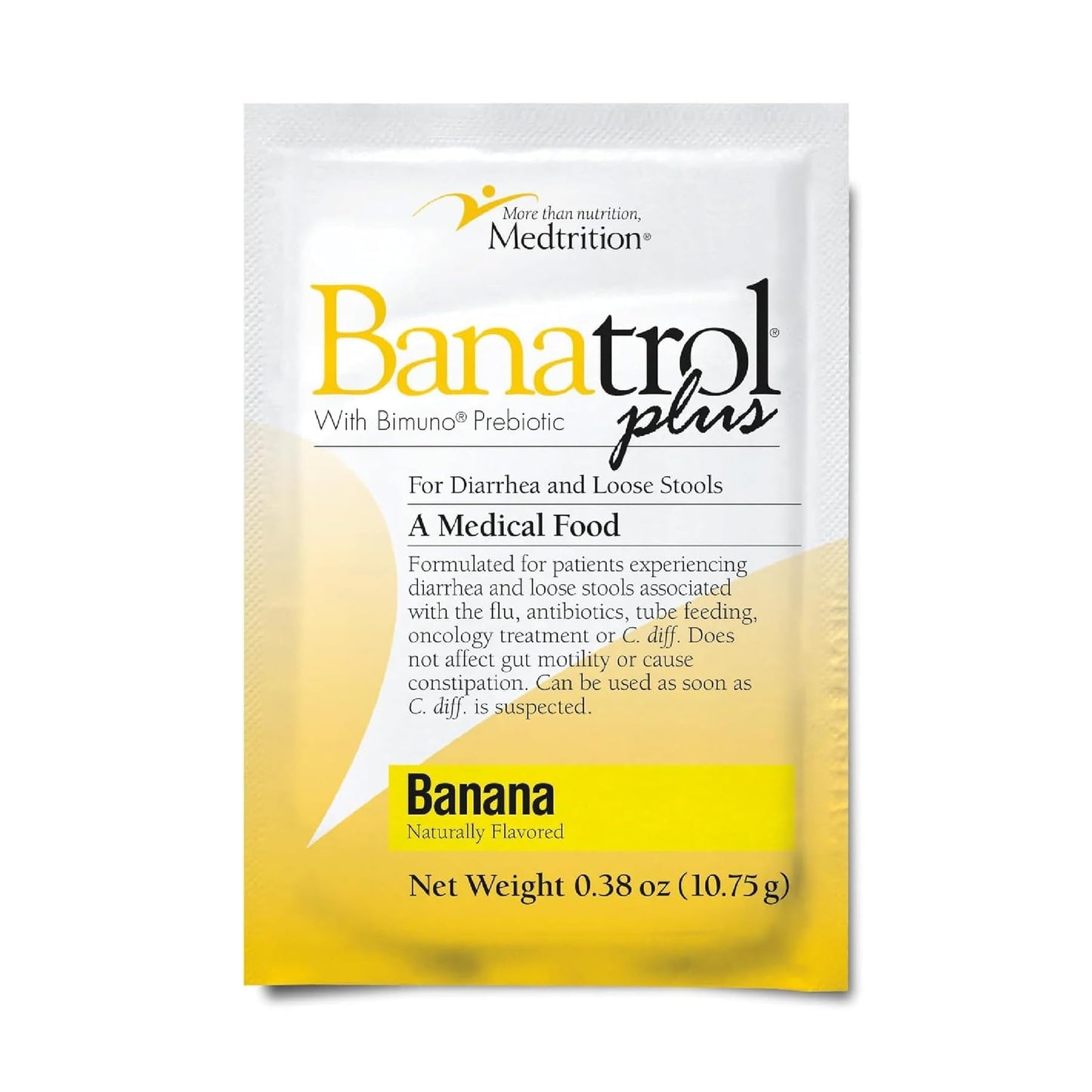 Banatrol® Natural Anti-Diarrheal with Prebiotics, Relief from Chronic Diarrhea, IBS, Recurring Diarrhea, Clinically Supported Medical Food, Non-Constipating, 25 Servings (Banana)